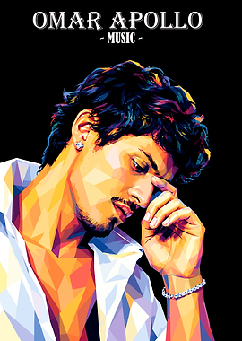 Omar Apollo Low Poly Portrait