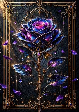 Magical Blue and Purple Rose