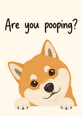 Funny Shiba Inu Bathroom Sign