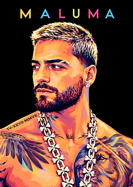 Maluma Pop Art Portrait