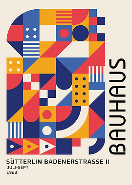 Bauhaus Geometric Abstract Poster
