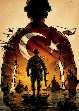 Turkish Soldier Military Heroic Art