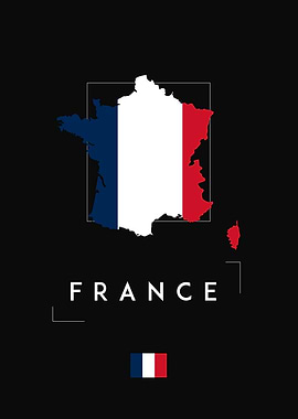 France Map Flag