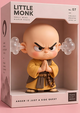 Little Monk Angry Toy Figure