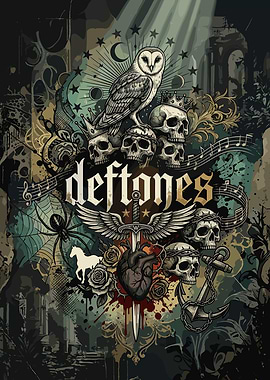 Deftones Gothic Surrealist Band Poster