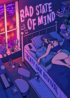 Bad State of Mind Bedroom Illustration