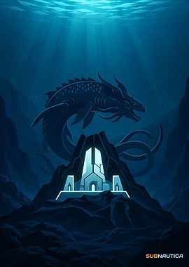 Subnautica Sea Dragon Leviathan Poster