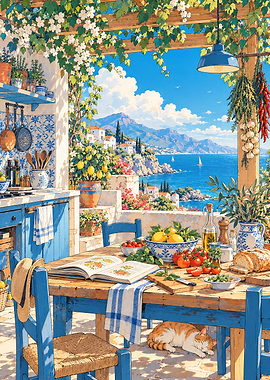 Mediterranean Kitchen Terrace