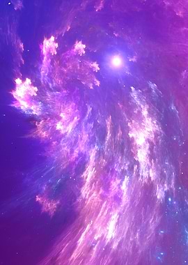 Vibrant Purple Cosmic Nebula