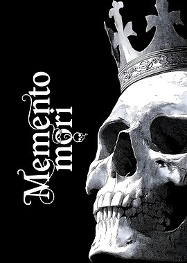 Memento Mori Crowned Skull Art