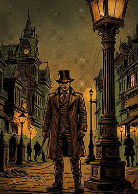 Victorian Gentleman Dark Art Poster