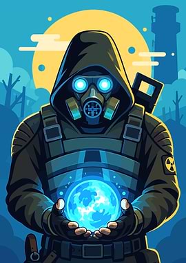 Post-Apocalyptic Stalker Holding Energy Orb