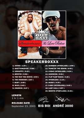 OutKast Speakerboxxx Album Tracklist Poster