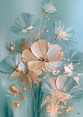 Wildflowers in Celadon Mist