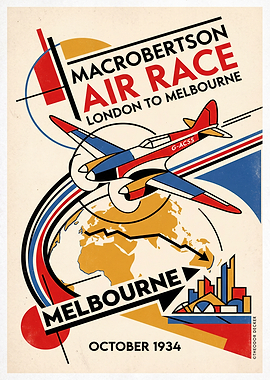 Vintage MacRobertson Air Race Poster