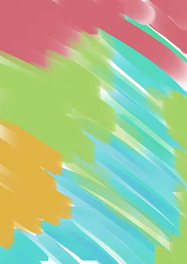 Abstract Diagonal Color Brush Strokes