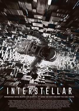 Interstellar Movie Poster Tesseract Design