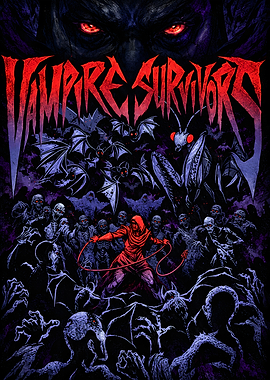 Vampire Survivors Game Poster