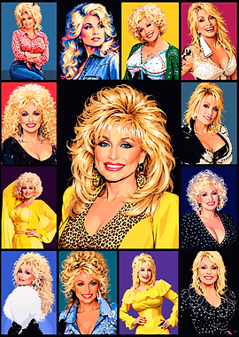 Dolly Parton Pop Art Collage
