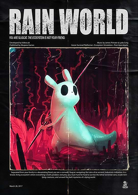 Rain World Slugcat Game Poster