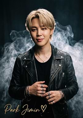Park Jimin Portrait with Smoke Background