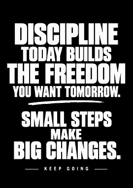 Discipline and Growth Motivational Quote