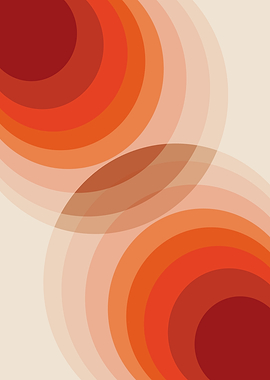 Minimalist Abstract Retro Circles