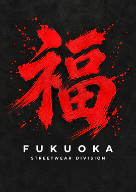 Fukuoka Streetwear Division Kanji Poster
