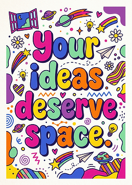 Your Ideas Deserve Space Poster
