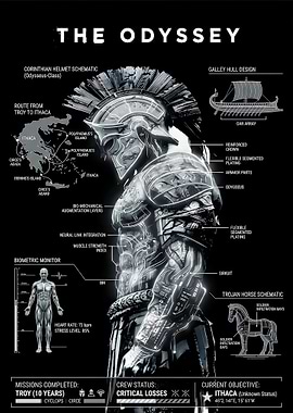 The Odyssey Cybernetic Blueprint Poster