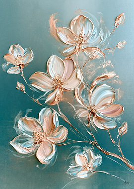 Hanamizuki Blossoms in Celadon Light