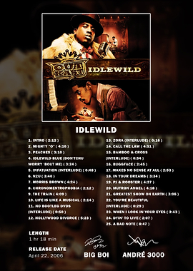 Outkast Idlewild Album Tracklist Poster