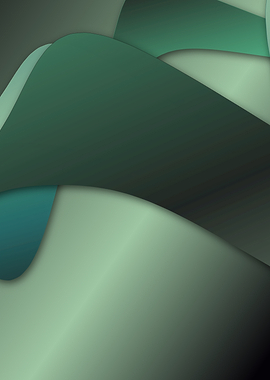 Abstract Green Layered Waves