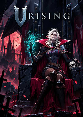 V Rising Vampire Queen Throne Poster