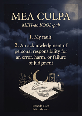 Mea Culpa Definition Poster