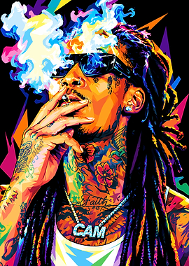 Wiz Khalifa Pop Art Portrait