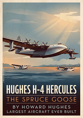Hughes H-4 Hercules Vintage Poster