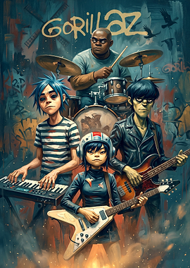 Gorillaz Band Members Performance Art