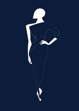 Minimalist Fashion Illustration of a Woman