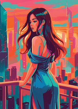 The Woman in a Blue Dress