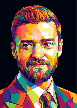 Justin Timberlake Pop Art Portrait