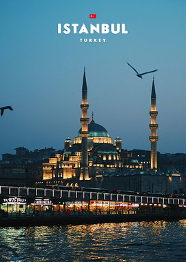 Istanbul Mosque at Twilight