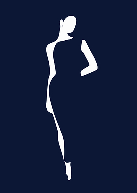 Minimalist Silhouette of a Woman