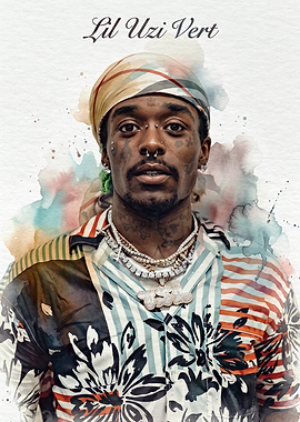 Lil Uzi Vert Watercolor Portrait