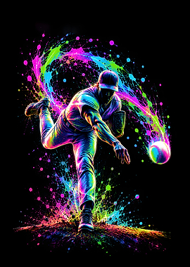 Neon Fastball Pitch