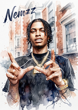 Nemzz Portrait Watercolor Art