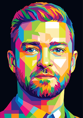 Justin Timberlake Pop Art Portrait