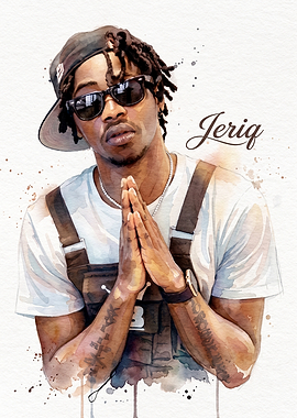 Watercolor Portrait of Rapper Jeriq