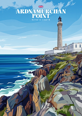 Ardnamurchan Point Lighthouse Travel Poster