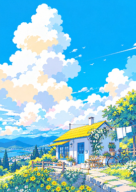 Cottage Summer Clouds